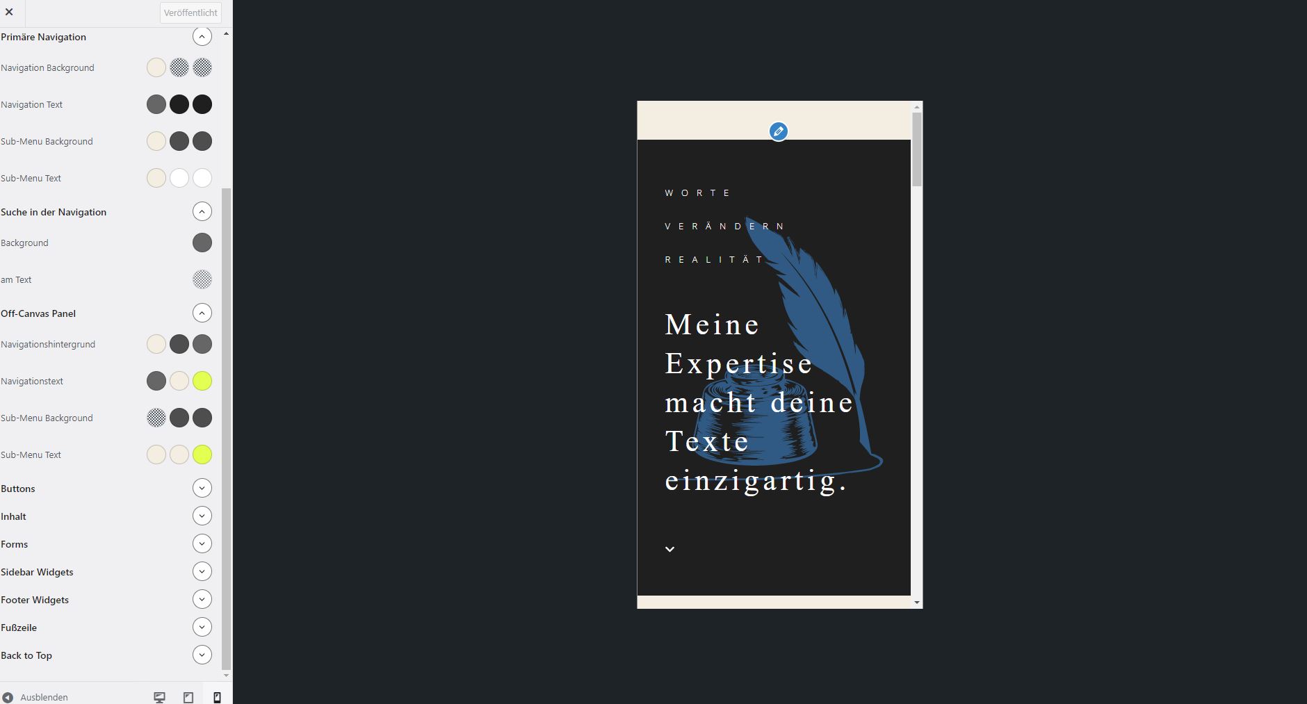 mobile view